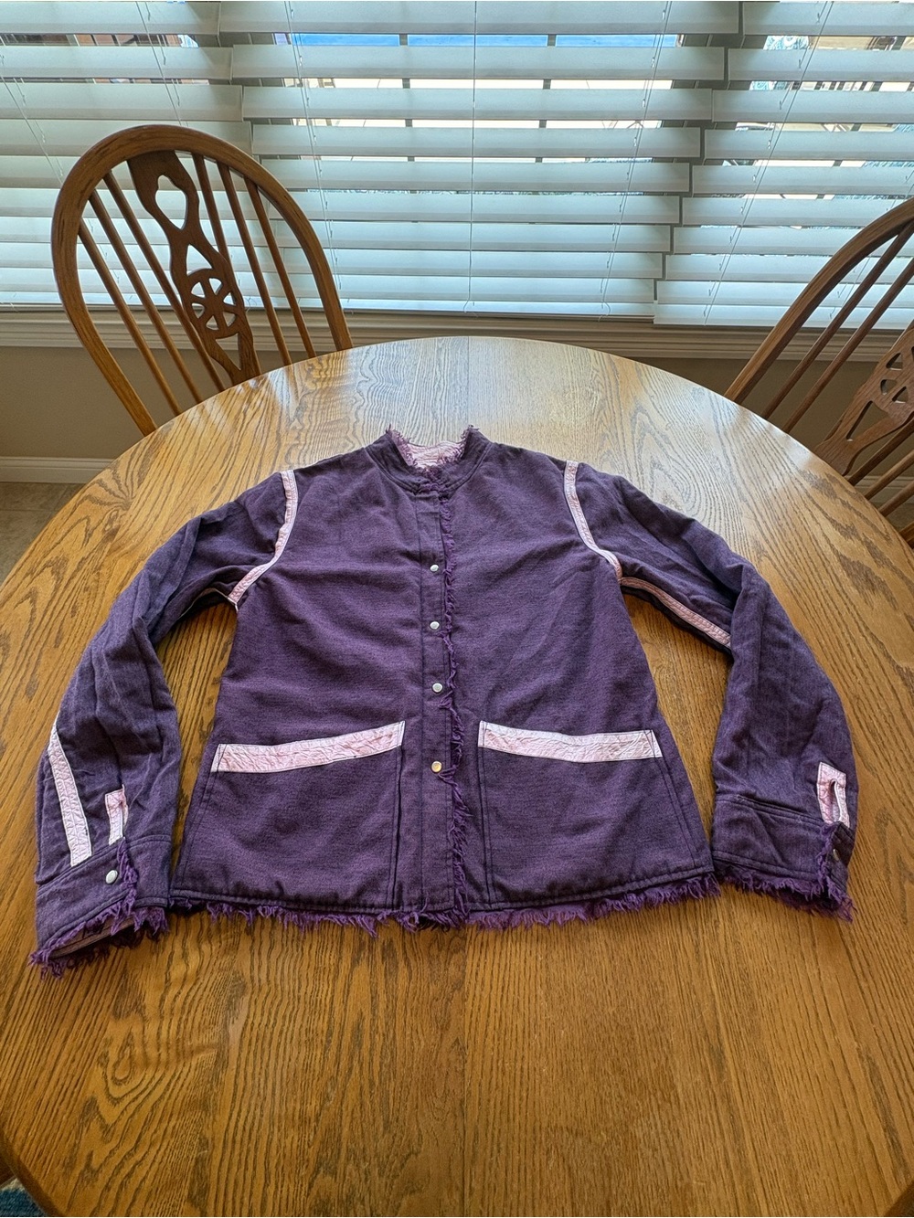 Ohm Sweet Vintage Jacket Tyvek Reversible Raw Hem Wearable Art Artisan S